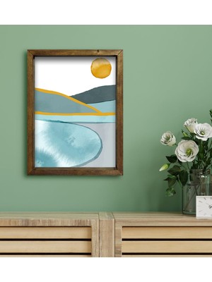 Bk Gift Otel Odası Konseptli Doğal Masif Ahşap Çerçeveli Tablo 30 x 40 cm - 35