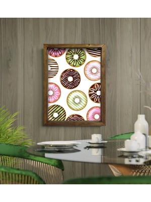 Bk Gift Cafe & Bar & Restaurant Konseptli Doğal Masif Ahşap Çerçeveli Tablo - 23