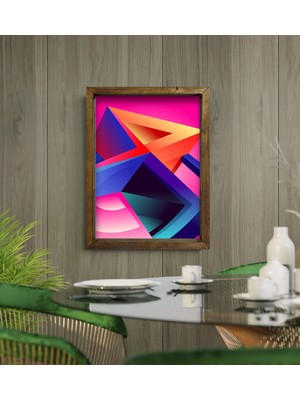 Bk Gift Cafe & Bar & Restaurant Konseptli Doğal Masif Ahşap Çerçeveli Tablo - 19