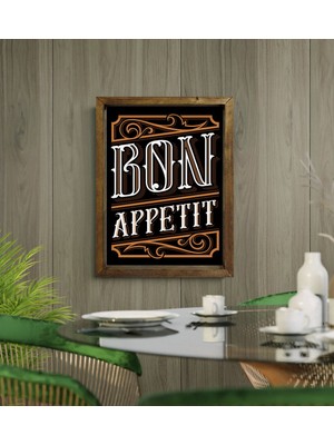 Bk Gift Cafe & Bar & Restaurant Konseptli Doğal Masif Ahşap Çerçeveli Tablo - 7