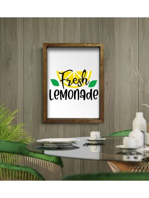 Bk Gift Cafe & Bar & Restaurant Konseptli Doğal Masif Ahşap Çerçeveli Tablo - 3