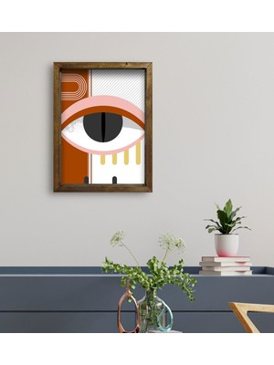 Bk Gift Otel Odası Konseptli Doğal Masif Ahşap Çerçeveli Tablo 45 x 65 cm - 66