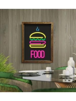 Bk Gift Cafe & Bar & Restaurant Konseptli Doğal Masif Ahşap Çerçeveli Tablo - 43