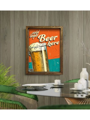 Bk Gift Cafe & Bar & Restaurant Konseptli Doğal Masif Ahşap Çerçeveli Tablo - 36