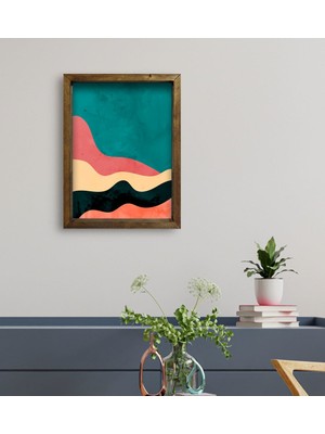 Bk Gift Otel Odası Konseptli Doğal Masif Ahşap Çerçeveli Tablo 45 x 65 cm - 124
