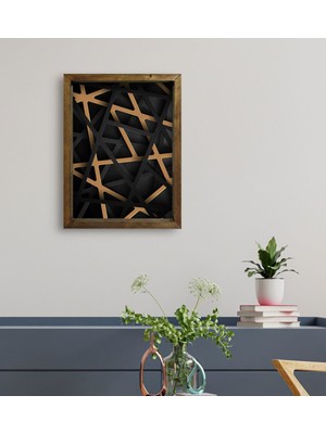 Bk Gift Otel Odası Konseptli Doğal Masif Ahşap Çerçeveli Tablo 45 x 65 cm - 1