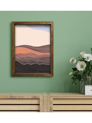 Bk Gift Otel Odası Konseptli Doğal Masif Ahşap Çerçeveli Tablo 30 x 40 cm - 8