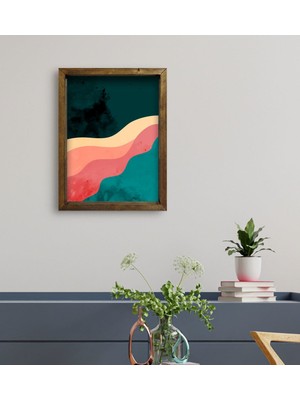 Bk Gift Otel Odası Konseptli Doğal Masif Ahşap Çerçeveli Tablo 45 x 65 cm - 123