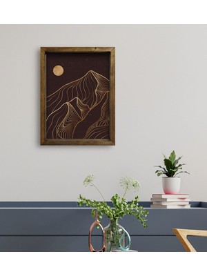 Bk Gift Otel Odası Konseptli Doğal Masif Ahşap Çerçeveli Tablo 45 x 65 cm - 114