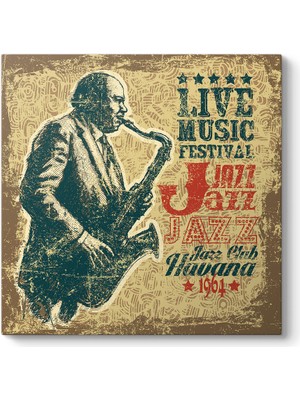 Tabloshop Retro Tasarım Jazz Müzik Tablosu