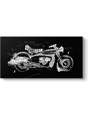 Tabloshop Vektörel Motosiklet Çizim Tablosu