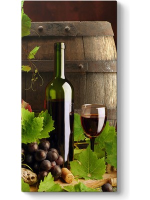 Tabloshop Kırmızı Şarap Fıçısı Tablosu