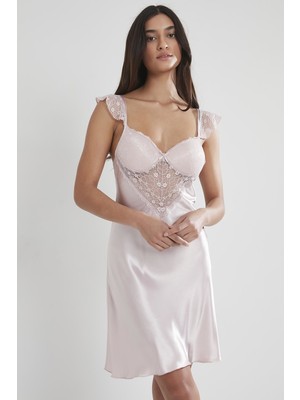 Pierre Cardin  Saten Dantelli Gecelik  - 635