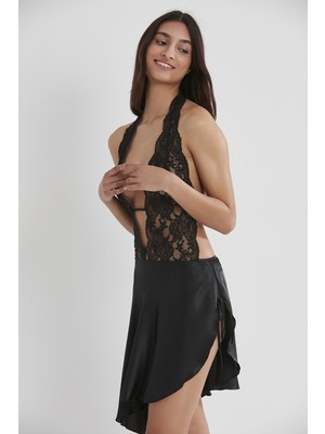 Pierre Cardin  Saten Dantelli Gecelik  - 805