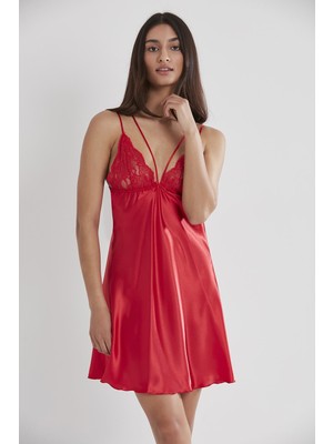 Pierre Cardin  Saten Dantelli Gecelik  - 640