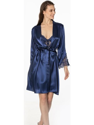 Pierre Cardin  Saten Dantelli Gecelik & Sabahlık Takım  - 4300