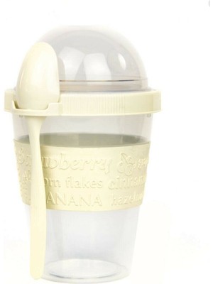 Pratik Mağazam  2'li Take'n Go Kapaklı Kaşıklı Meyveli Yoğurt Kabı