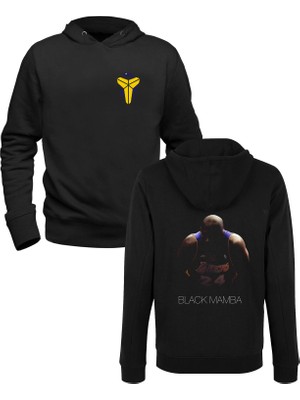Alfa Tshirt Legendary Mamba Tasarım Baskılı Siyah Ön Arka Baskılı Sweatshirt