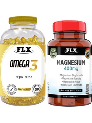Igor Flx Omega 3 180 Softgel & Flx Magnezyum Malat 60 Tablet