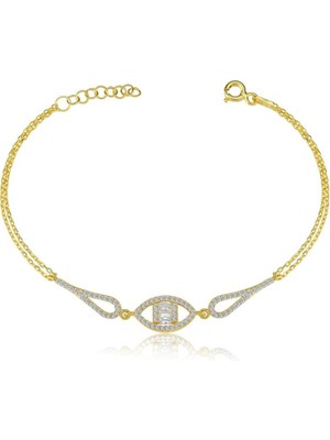 Mia Vento Mekik Baget Zarafeti Gold Renk Gümüş Bileklik