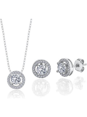 Mia Vento 1.50 Karat Mia Zirconia Büyülü Işıltı Ikili Tektaş Gümüş Set