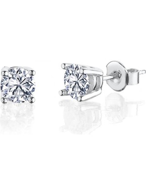 Mia Vento 1.20 Karat Mia Zirconia Işıltılı Dokunuş Tektaş Gümüş Küpe