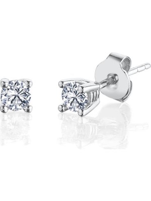Mia Vento 0.40 Karat Mia Zirconia Işıltılı Dokunuş Tektaş Gümüş Küpe