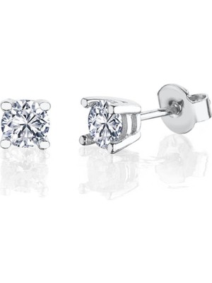 Mia Vento 0.80 Karat Mia Zirconia Işıltılı Dokunuş Tektaş Gümüş Küpe