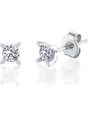 Mia Vento 0.50 Karat Mia Zirconia Markiz Esinti Tektaş Gümüş Küpe