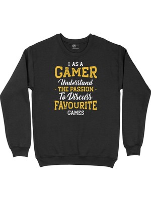 Cix Yeşil Born To Be A Gamer Siyah Sweatshirt