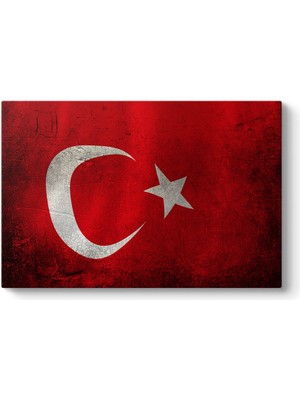 Tabloshop Eskitme Türk Bayrağı Tablosu