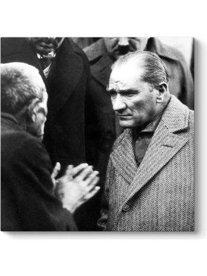 Tabloshop Atatürk Vatandaşı Dinlerken Kanvas Tablo