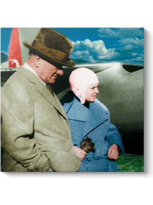 Tabloshop Atatürk ve Sabiha Gökçen Tablosu