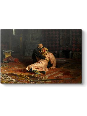 Tabloshop Ilya Repin - Korkunç Ivan Oğlunu Öldürüyor Tablosu