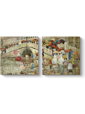 Tabloshop Maurice Prendergast - Yağmur Şemsiyeleri Tablosu