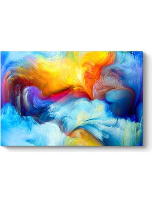 Tabloshop Renkli Soyut Bulutlar Tablosu