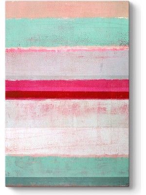 Tabloshop Pudra Pembe Çizgiler Tablosu