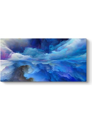 Tabloshop Soyut Mavi Bulutlar Kanvas Tablo