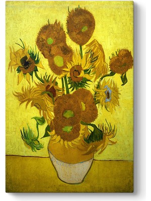 Tabloshop Vincent Van Gogh - On Iki Ayçiçekli Vazo Tablosu