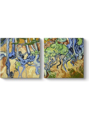 Tabloshop Vincent Van Gogh - Ağaç Kökleri Tablosu