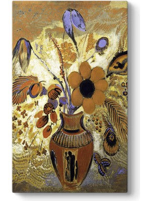 Tabloshop Odilon Redon - Etruscan Vase With Flowers Tablosu