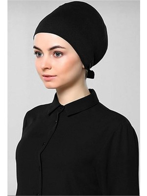 Megalaksi 3 Adet Düz Tesettür Penye Bone - Siyah