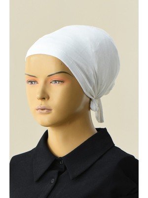 Megalaksi 3 Adet Düz Tesettür Penye Bone - Beyaz