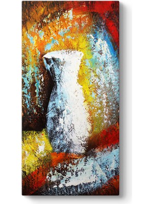 Tabloshop Soyut Beyaz Vazo Tablosu