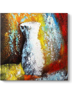 Tabloshop Soyut Beyaz Vazo Tablosu