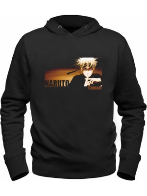 Alfa Tshirt Naruto Resimli Baskılı Çocuk Siyah Sweatshirt