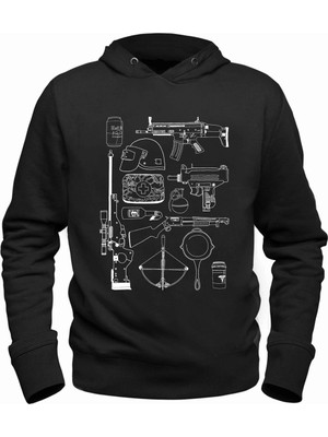 Alfa Tshirt Pubg Kapşonlu Çocuk Sweatshirt