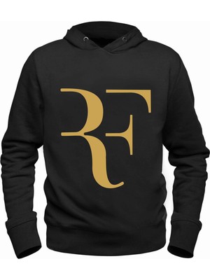 Alfa Tshirt Roger Federer Siyah Çocuk Sweatshirt