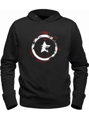 Alfa Tshirt Captain America Kapşonlu Çocuk Sweatshirt