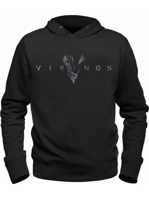 Alfa Tshirt Vikings Siyah Çocuk Sweatshirt